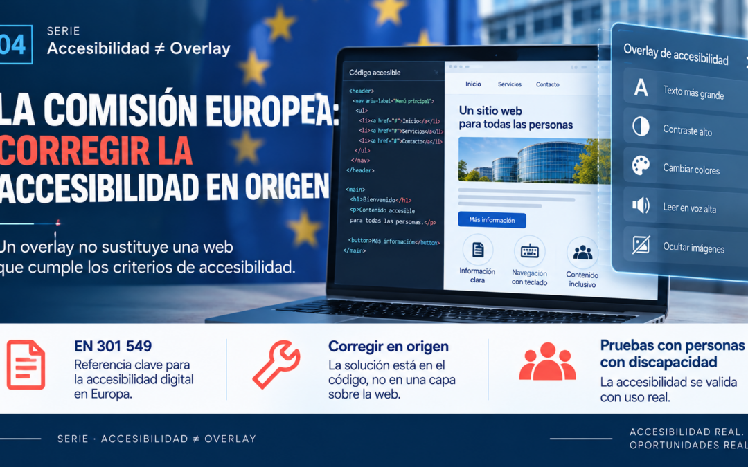 Accessibility ≠ Overlay: the European Commission recommends fixing accessibility at the source