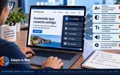 Accesibilidad ≠ Overlay: un menú de accesibilidad no hace accesible una web