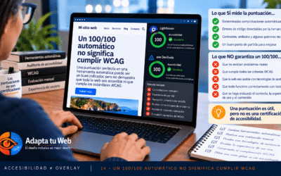 Accesibilidad ≠ Overlay: un 100/100 automático no significa cumplir WCAG